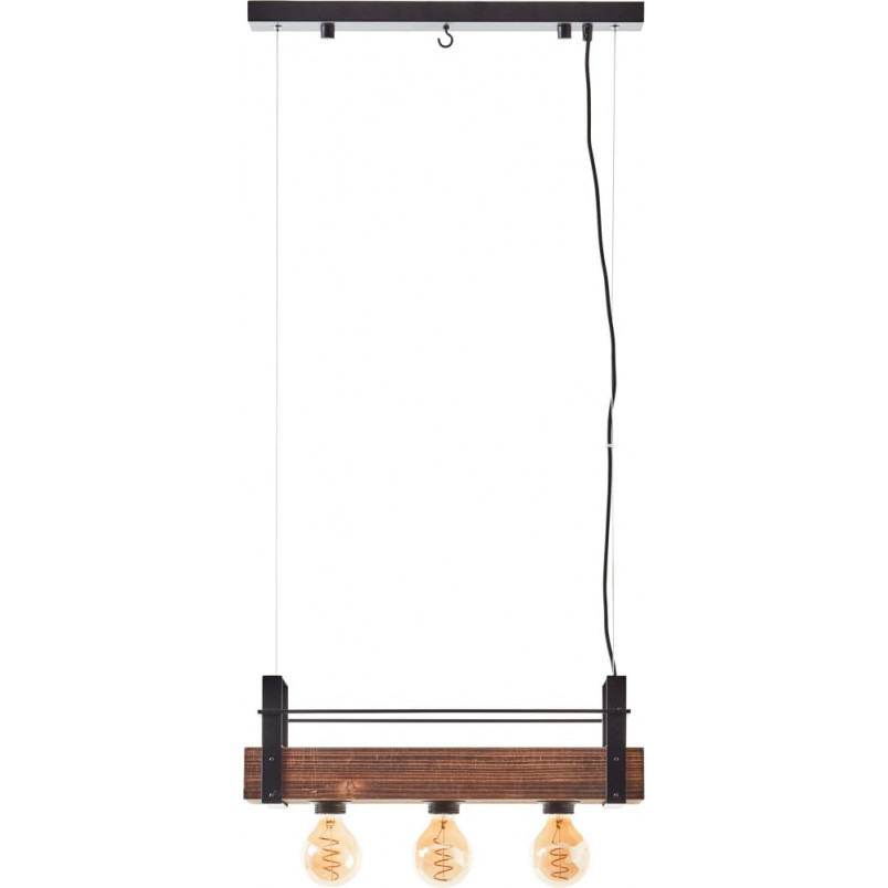 Lampa Wisząca Loft Bankwood III | Drewno, E27 - Brilliant