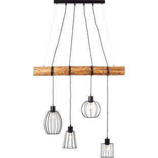 Lampa wisząca Keyla IV | Loftowa lampa 90cm czarna - Brilliant