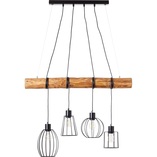 Lampa wisząca Keyla IV | Loftowa lampa 90cm czarna - Brilliant