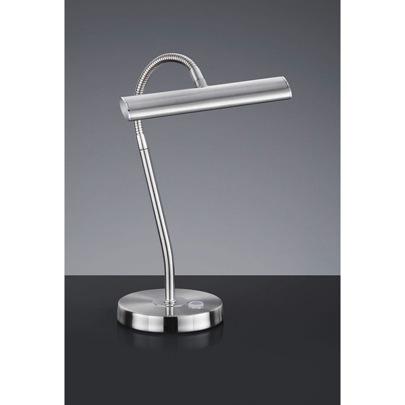 Lampa biurkowa antyczna Curtis LED Trio - Srebrna, Retro