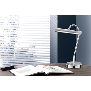 Lampa biurkowa antyczna Curtis LED Trio - Srebrna, Retro