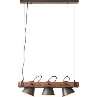 Lampa Wisząca Industrialna Brilliant Plow III | Drewno i Stal