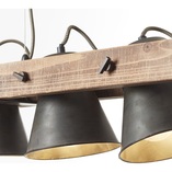 Lampa Wisząca Industrialna Brilliant Plow III | Drewno i Stal
