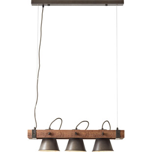 Lampa Wisząca Industrialna Brilliant Plow III | Drewno i Stal
