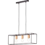 Lampa Wisząca Loft Arica III | Czarna, Metalowa | Brilliant