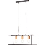 Lampa Wisząca Loft Arica III | Czarna, Metalowa | Brilliant
