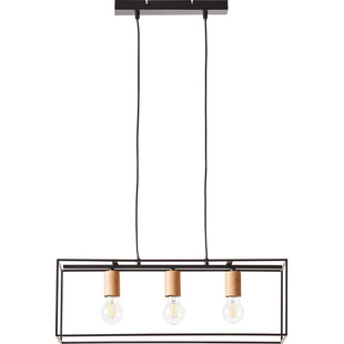 Lampa Wisząca Loft Arica III | Czarna, Metalowa | Brilliant