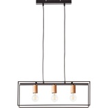 Lampa Wisząca Loft Arica III | Czarna, Metalowa | Brilliant