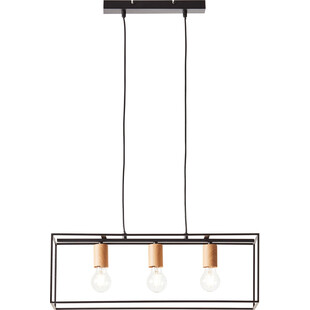 Lampa Wisząca Loft Arica III | Czarna, Metalowa | Brilliant