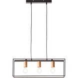 Lampa Wisząca Loft Arica III | Czarna, Metalowa | Brilliant