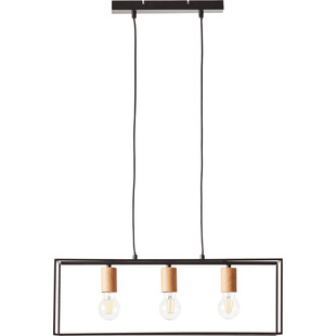 Lampa Wisząca Loft Arica III | Czarna, Metalowa | Brilliant