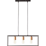 Lampa Wisząca Loft Arica III | Czarna, Metalowa | Brilliant