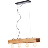 Lampa Wisząca Calandra IV | Drewniana Belka 75cm | Brilliant
