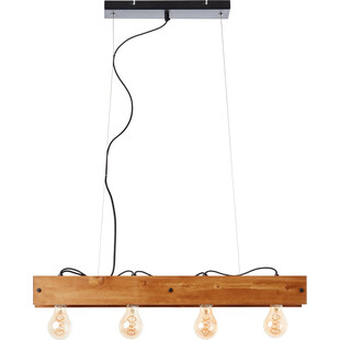 Lampa Wisząca Calandra IV | Drewniana Belka 75cm | Brilliant