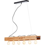 Lampa wisząca drewniana Calandra VI 90cm - Stylowe oświetlenie Brilliant