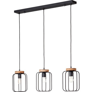 Lampa wisząca Tosh czarna - Loftowa lampa 3-punktowa | Brilliant