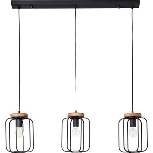 Lampa wisząca Tosh czarna - Loftowa lampa 3-punktowa | Brilliant