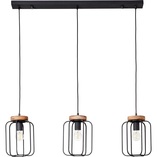 Lampa wisząca Tosh czarna - Loftowa lampa 3-punktowa | Brilliant