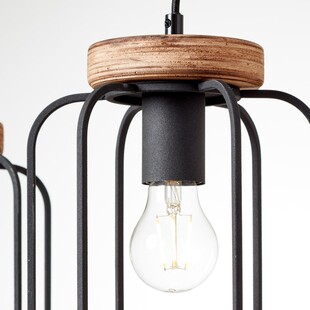 Lampa wisząca Tosh czarna - Loftowa lampa 3-punktowa | Brilliant