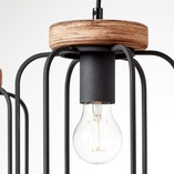 Lampa wisząca Tosh czarna - Loftowa lampa 3-punktowa | Brilliant