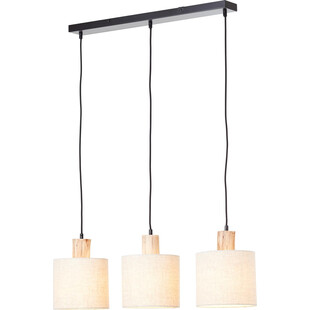 Lampa wisząca Pia III beżowa 80cm - Skandynawski design