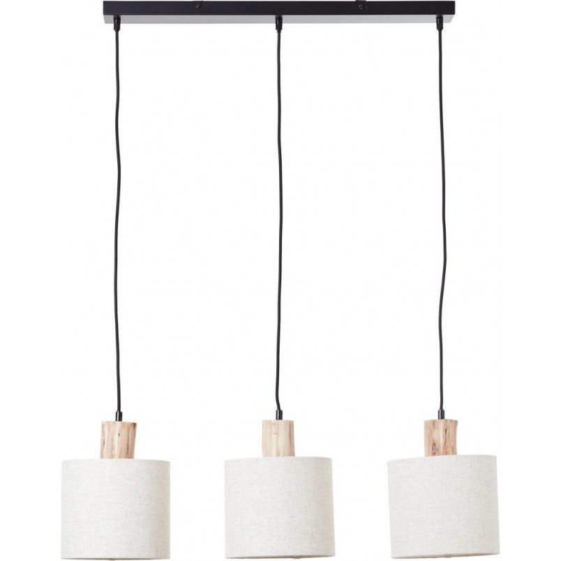 Lampa wisząca Pia III beżowa 80cm - Skandynawski design