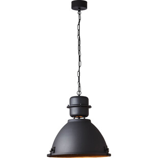 Lampa wisząca industrialna Kiki | Czarna, E27 | Brilliant