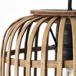Lampa wisząca rattanowa Boho Woodrow 21cm - Stylowe oświetlenie