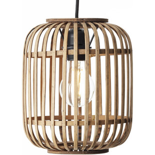 Lampa wisząca rattanowa Boho Woodrow 21cm - Stylowe oświetlenie