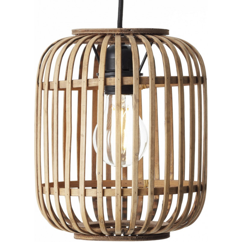 Lampa wisząca rattanowa Boho Woodrow 21cm - Stylowe oświetlenie
