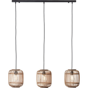 Lampa wisząca rattanowa Woodrow | Boho | Brilliant
