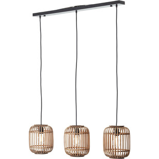 Lampa wisząca rattanowa Woodrow | Boho | Brilliant