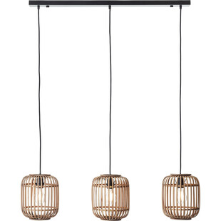 Lampa wisząca rattanowa Woodrow | Boho | Brilliant