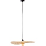 Lampa wisząca rattanowa Jefter 60cm | Naturalny/Czarny | Brilliant