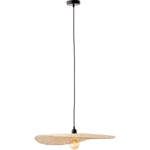 Lampa wisząca rattanowa Jefter 60cm | Naturalny/Czarny | Brilliant