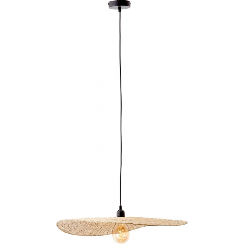 Lampa wisząca rattanowa Jefter 60cm | Naturalny/Czarny | Brilliant