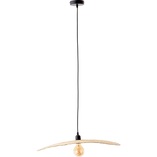 Lampa wisząca rattanowa Jefter 60cm | Naturalny/Czarny | Brilliant