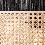 Lampa wisząca rattanowa Arles - czarna, drewniana | Brilliant