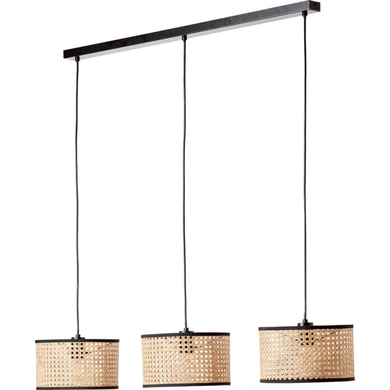 Lampa wisząca rattanowa Wiley III 110cm - Brilliant | Naturalny design