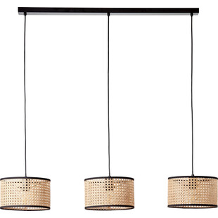 Lampa wisząca rattanowa Wiley III 110cm - Brilliant | Naturalny design