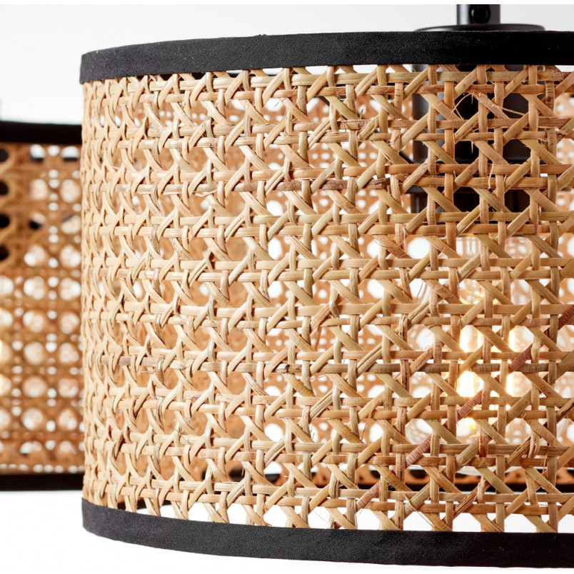 Lampa wisząca rattanowa Wiley III 110cm - Brilliant | Naturalny design