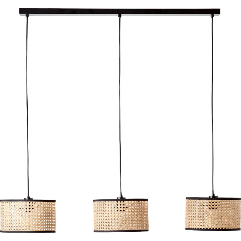 Lampa wisząca rattanowa Wiley III 110cm - Brilliant | Naturalny design