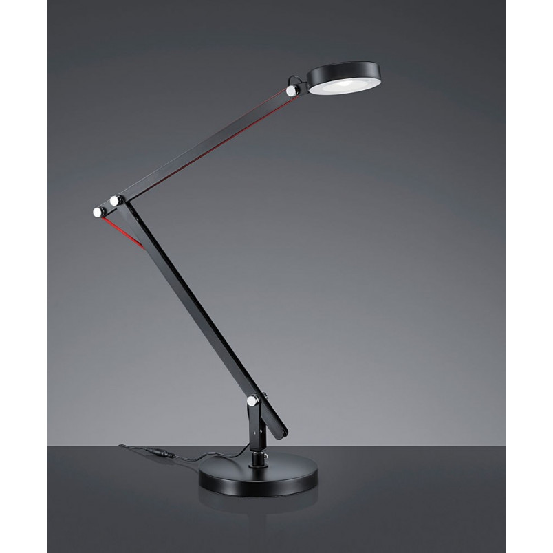 Lampa biurkowa LED Trio Amsterdam | Regulowana, Czarna