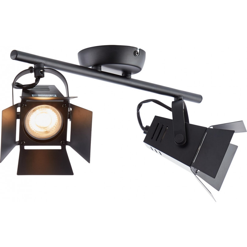 Plafon industrialny Movie II LED - Brilliant | Czarny Mat