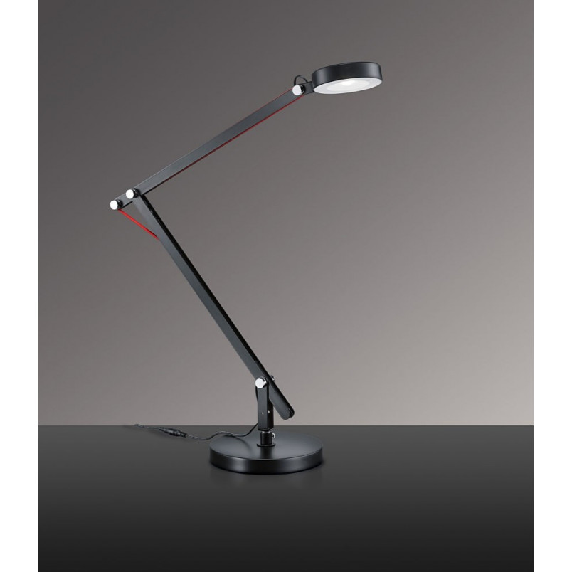 Lampa biurkowa LED Trio Amsterdam | Regulowana, Czarna