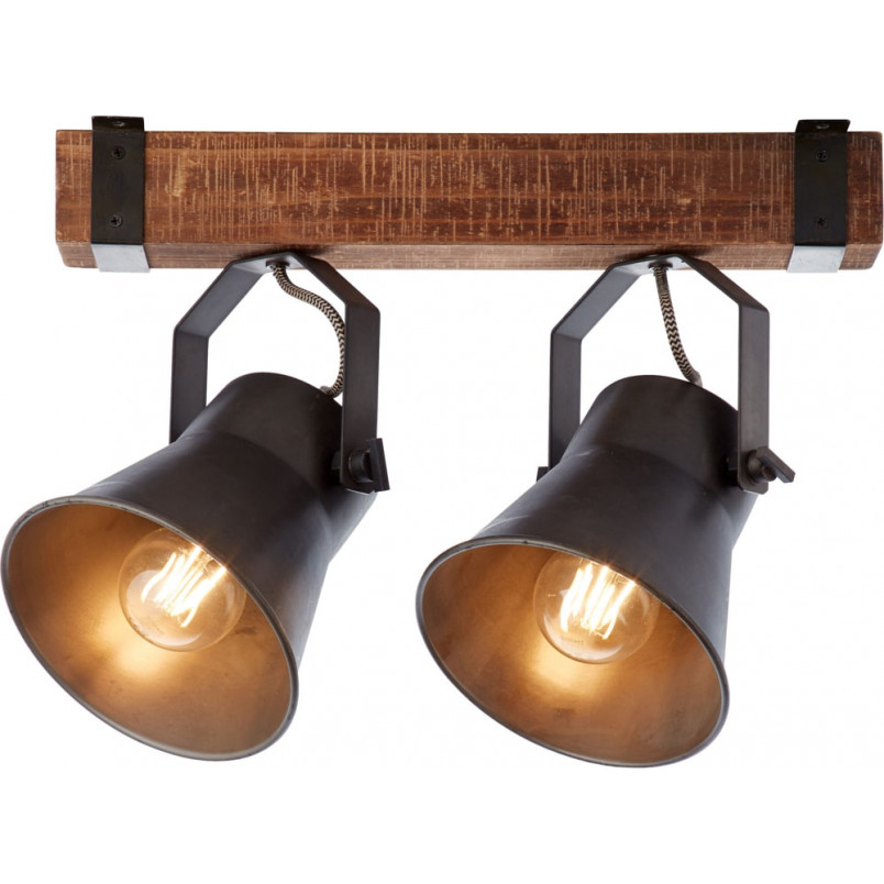 Plafon industrialny Plow II - Brilliant | Czarna stal