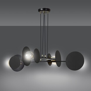 Lampa wisząca loft Idea IV czarna Emibig | 96cm
