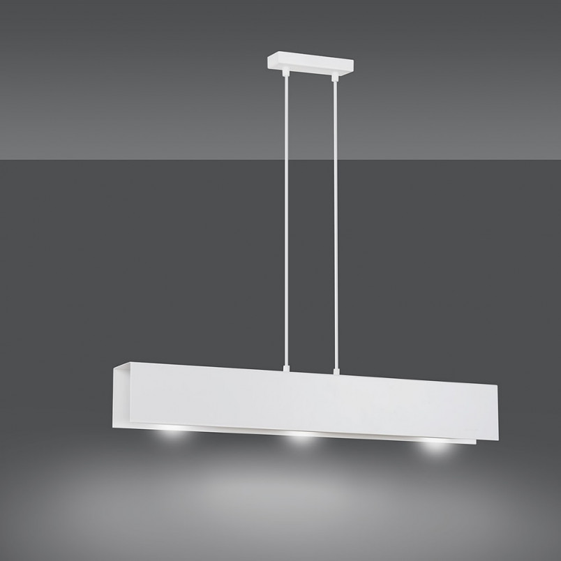 Lampa wisząca Gentor 72cm biała Emibig | Skandynawski Design