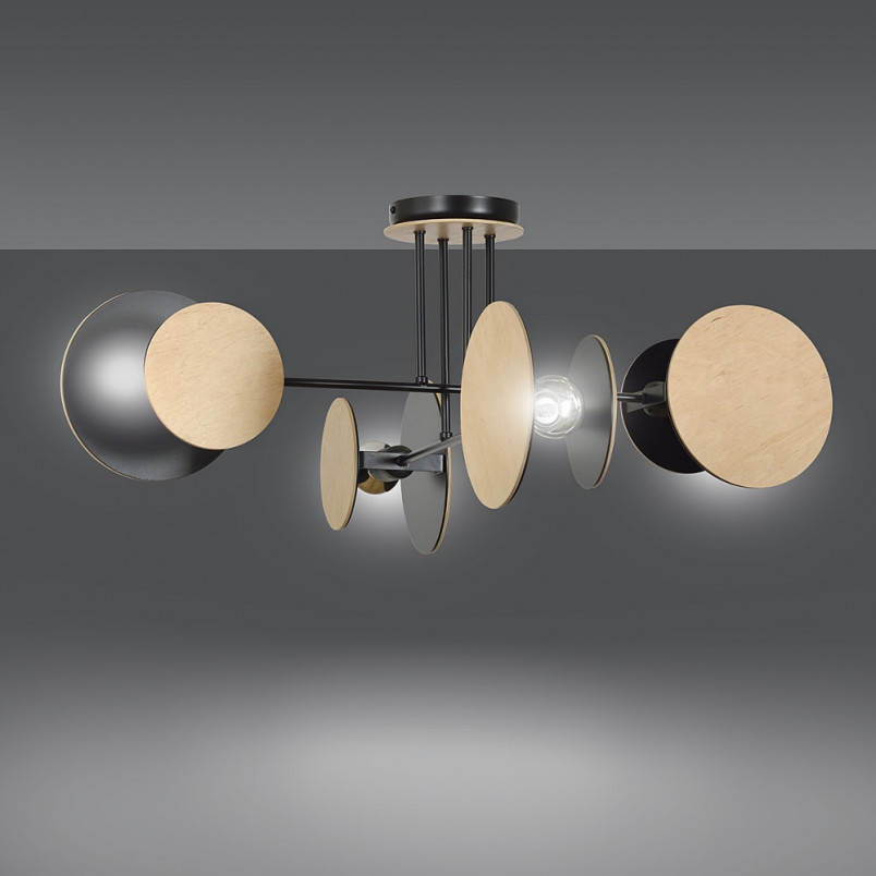Lampa Zita IV Emibig | Drewniana, Sufitowa, 86cm - Kup Teraz!