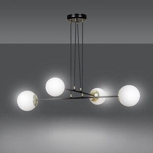 Lampa wisząca Emibig Ognis IV - Szklane kule czarno-białe | Sklep z Lampami